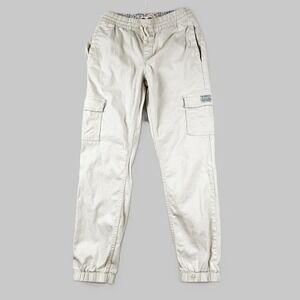 Levi's Cargo Joggers Kids 12 Beige Unisex Pull-On Pants Pockets Elastic Waist